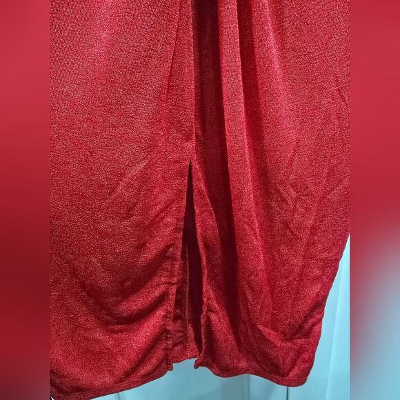 Red Batwing Knot Front Dress – Size M - Picture 4 of 7
